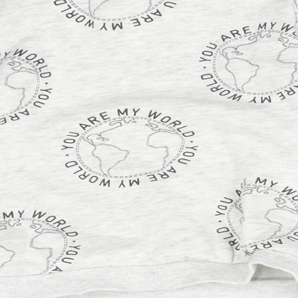 F&F Baby Grey  Cotton Basic T-Shirt Size 9-12 Months Crew Neck  - YOU ARE MY WORLD