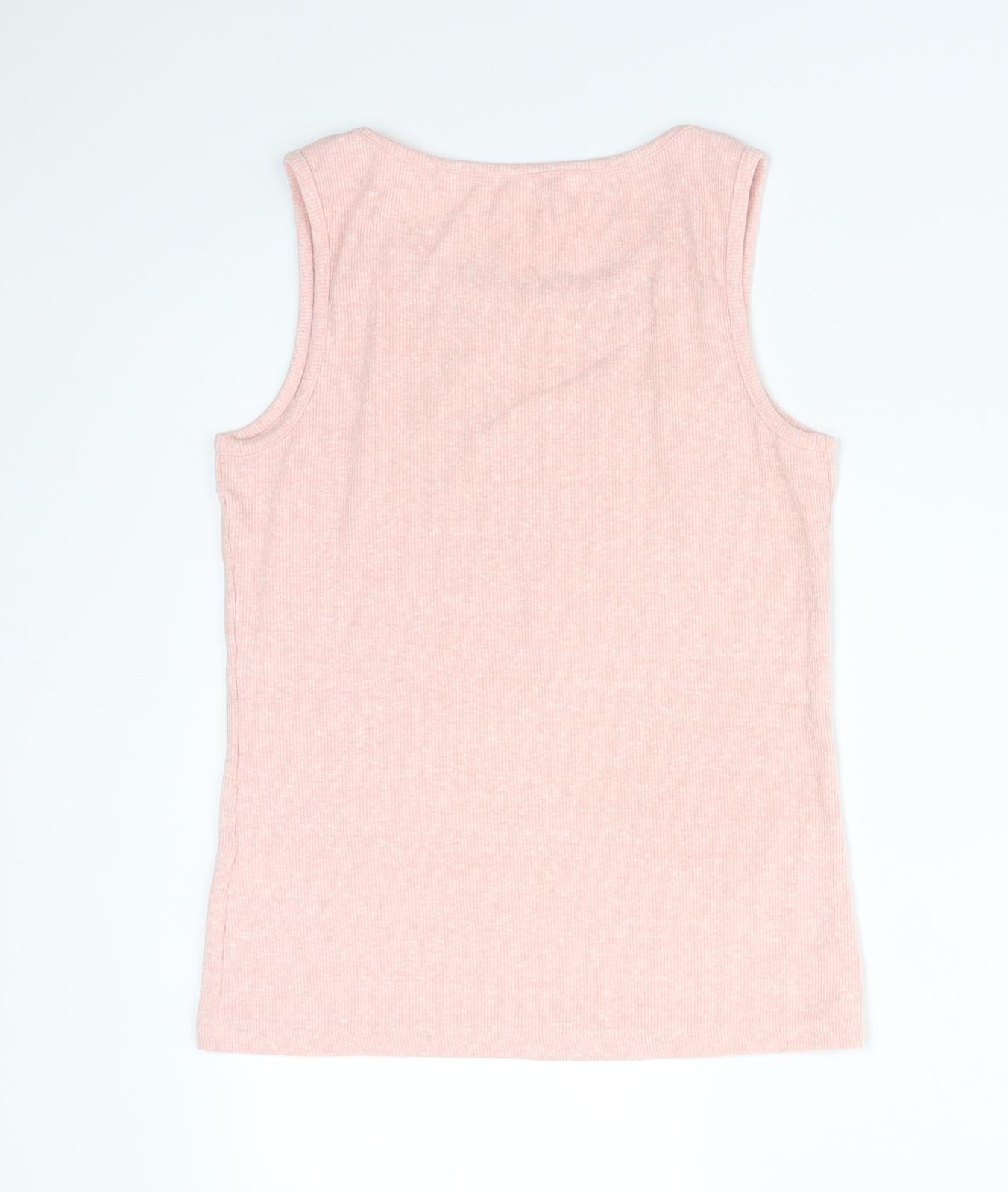 NEXT Girls Pink  Polyester Basic Tank Size 11 Years Round Neck