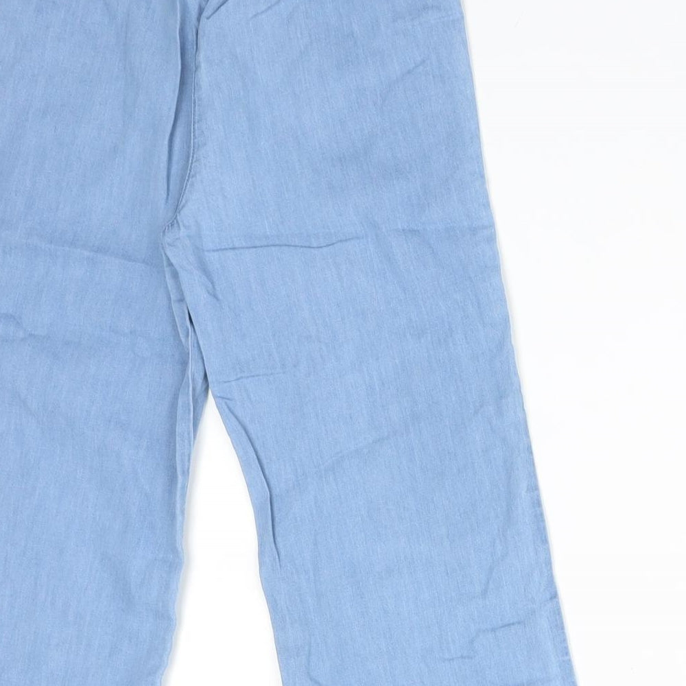 M&Co Girls Blue  Cotton  Trousers Size 6-7 Years  Regular