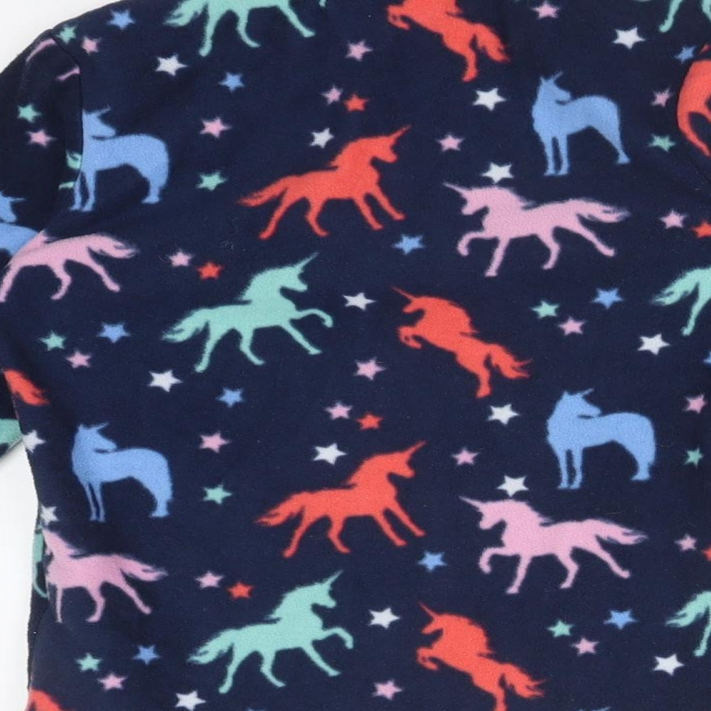 Mountain Warehouse Girls Multicoloured High Neck Animal Print Polyester Pullover Jumper Size 5-6 Years   - UNICORN