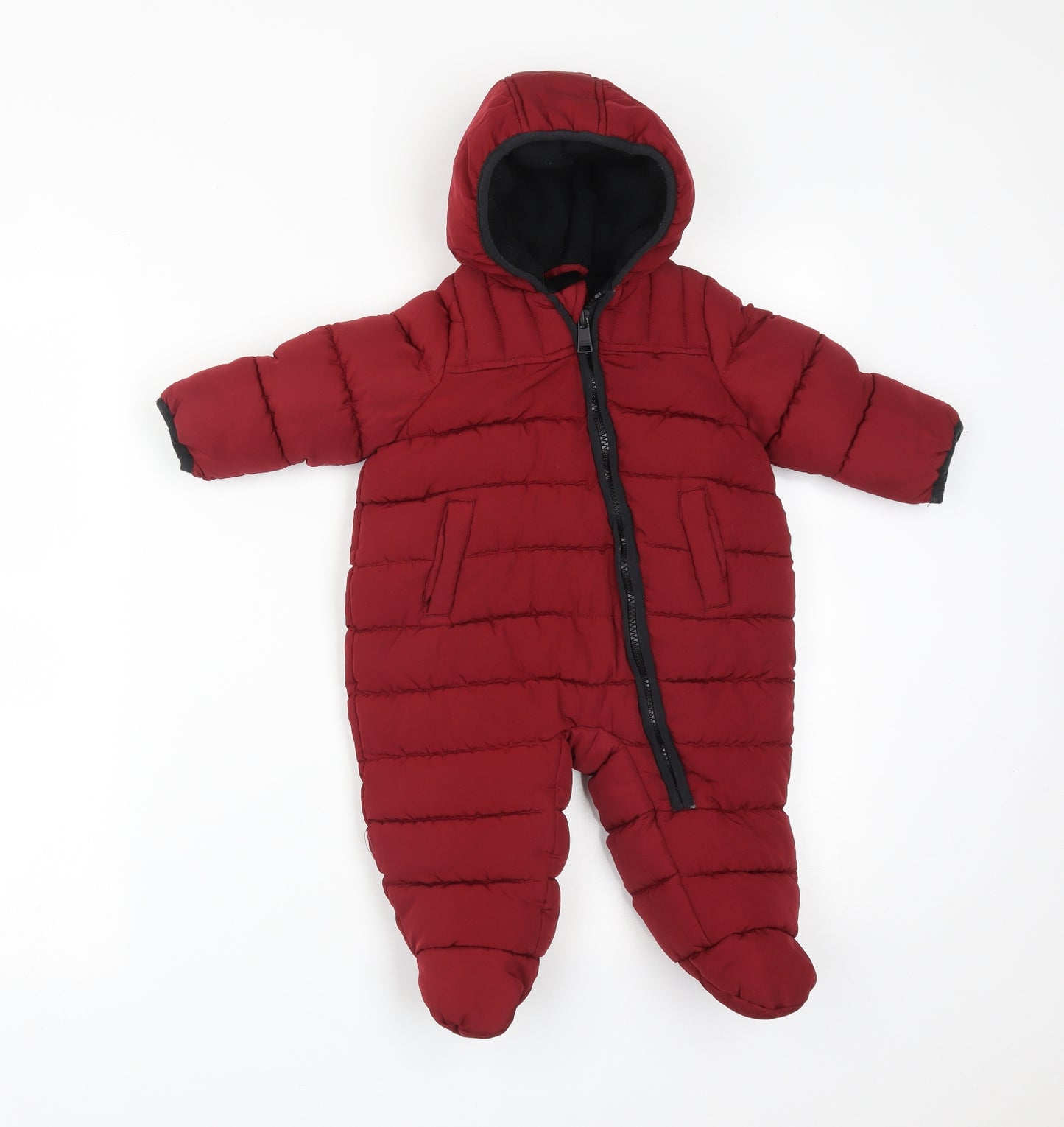 DKNY JEANS Boys Red   Overcoat Coat Size 6-9 Months