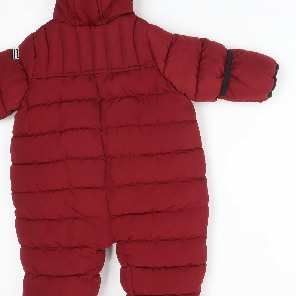 DKNY JEANS Boys Red   Overcoat Coat Size 6-9 Months