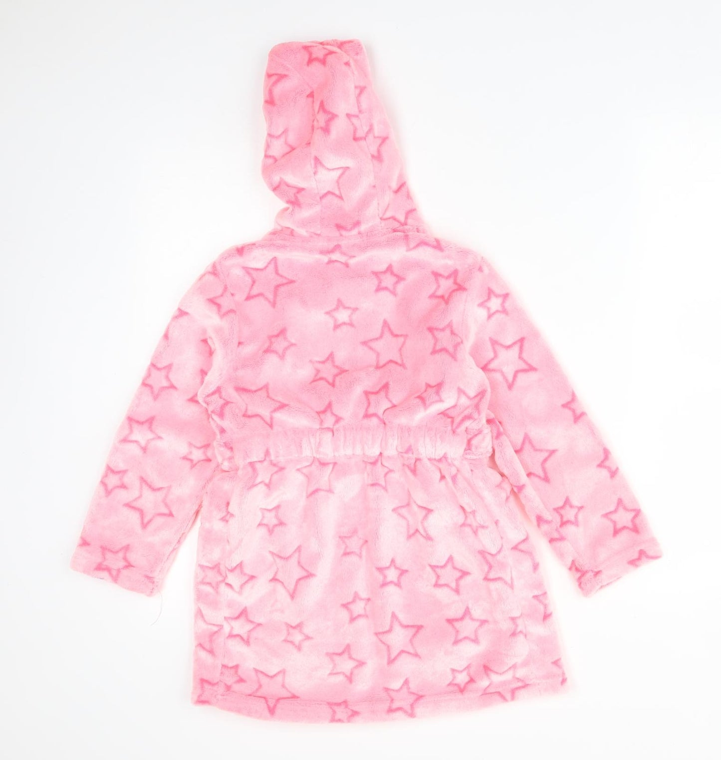Matalan Girls Pink Solid Polyester  Robe Size 6-7 Years   - STARS