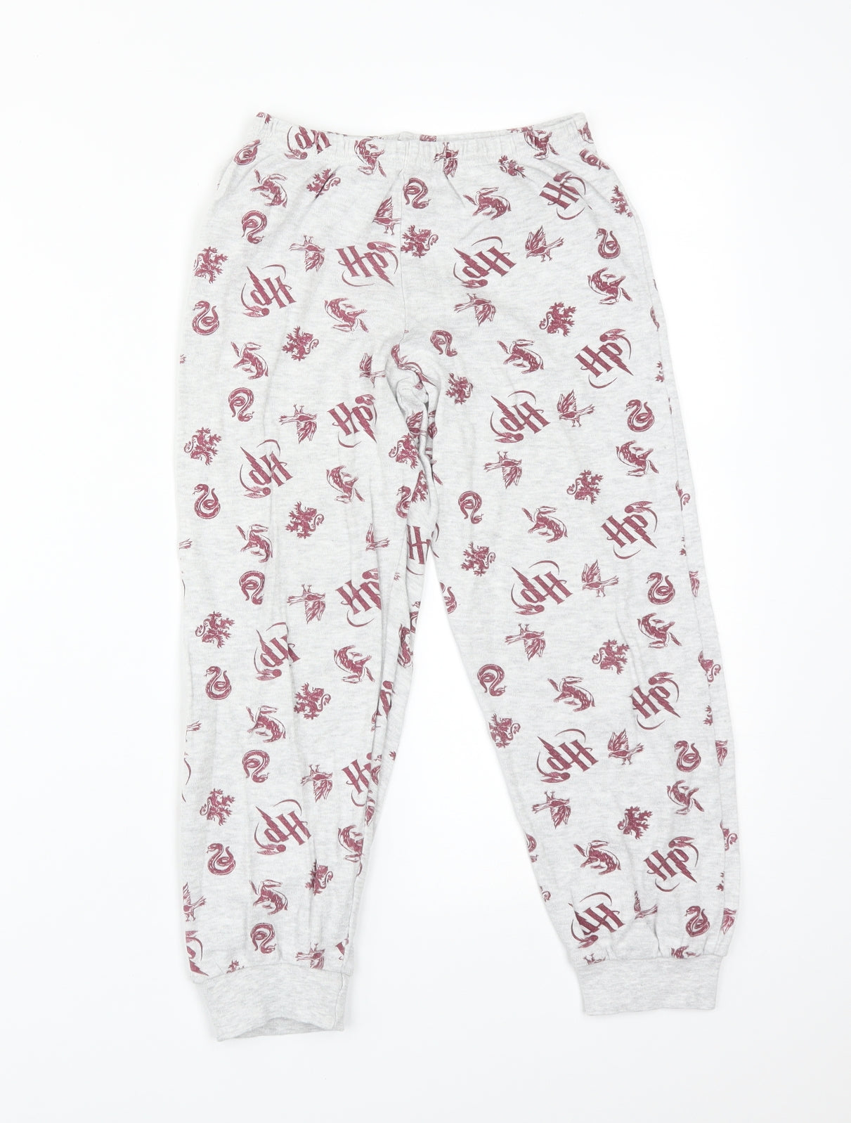 Harry Potter Girls Grey Solid Cotton  Pyjama Pants Size 7-8 Years