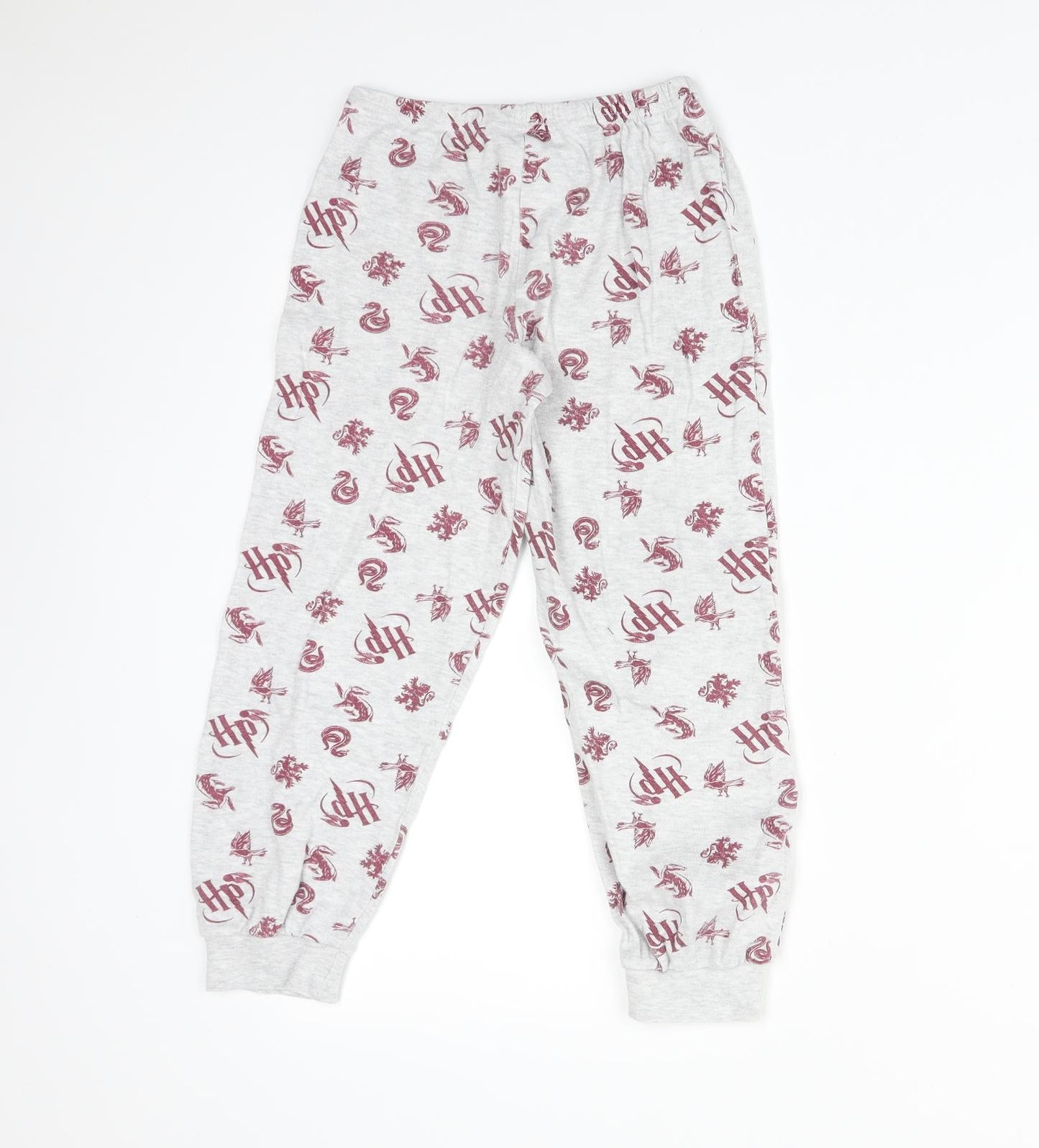 Harry Potter Girls Grey Solid Cotton  Pyjama Pants Size 7-8 Years