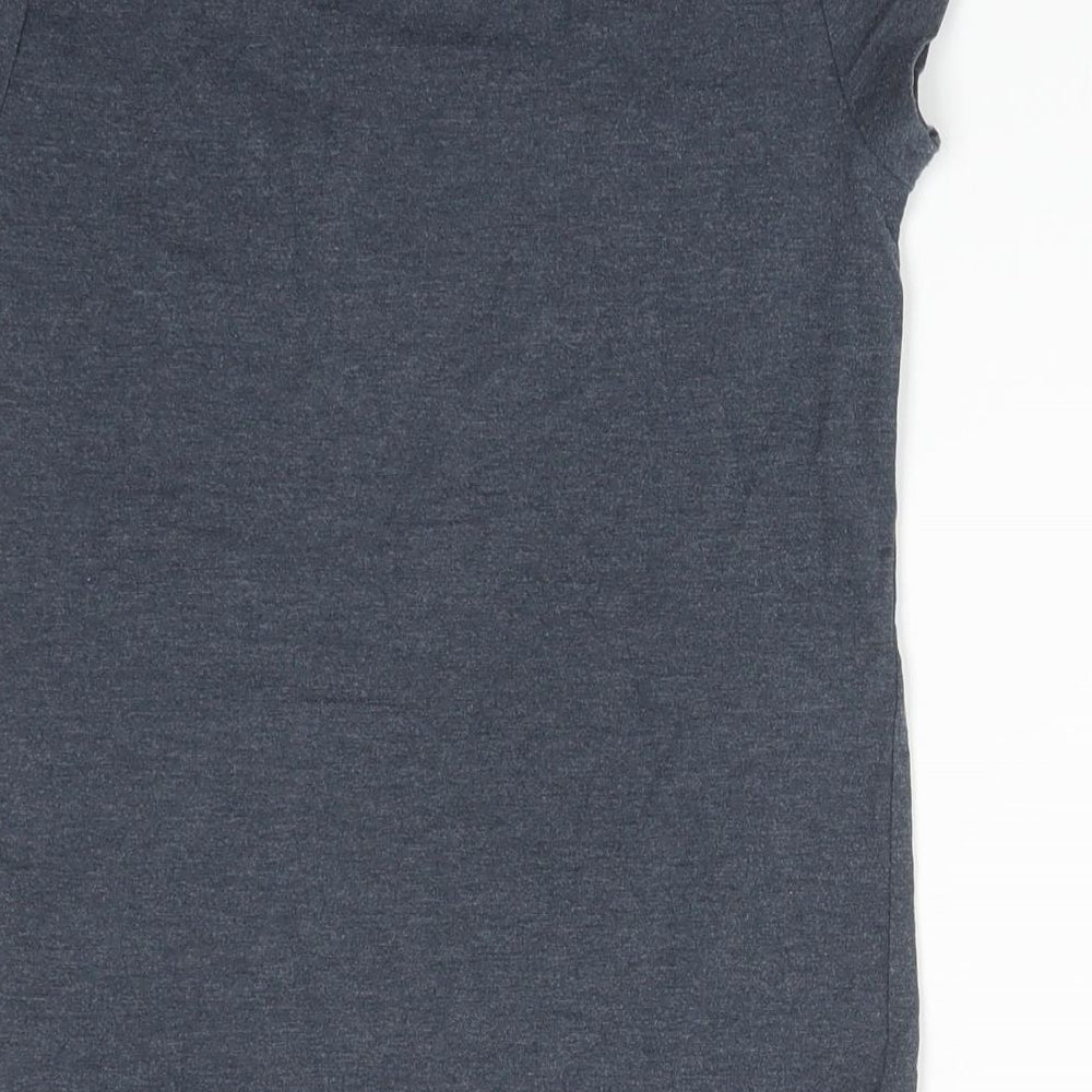 Liverpool FC Girls Grey  Cotton Basic T-Shirt Size 7-8 Years Crew Neck  - LFC. WALK ON WITH HOPE IN YOUR HEART