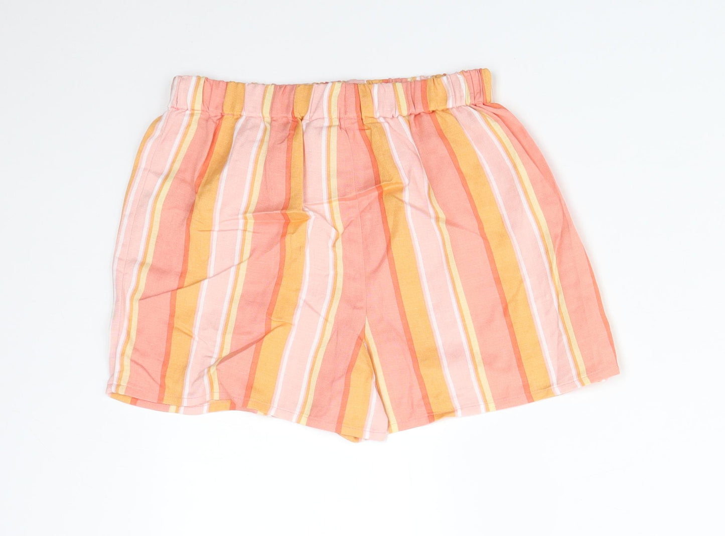 F&F Girls Multicoloured Striped Cotton  Shorts Size 7-8 Years  Regular