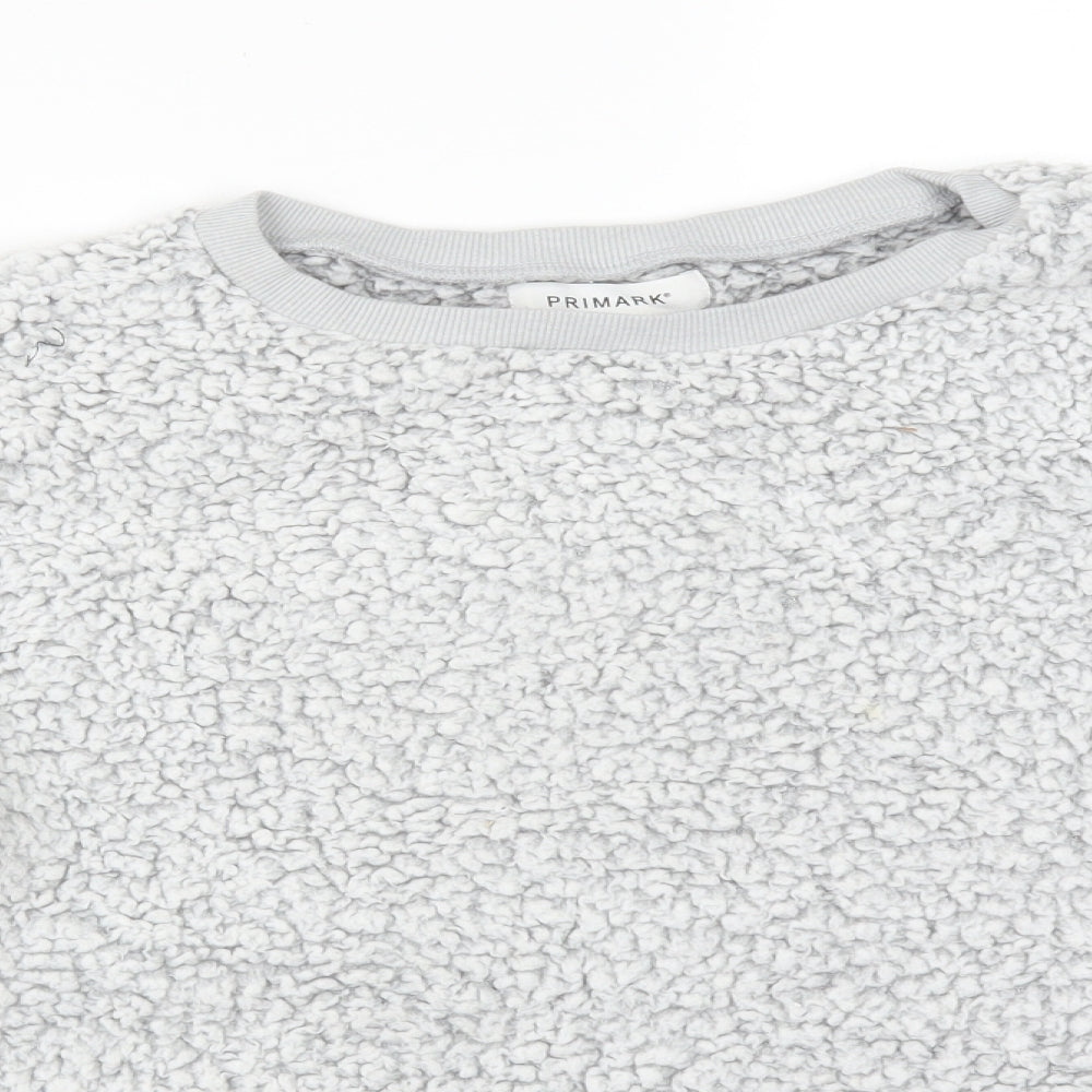 Primark Womens Grey  Polyester Pullover Sweatshirt Size S