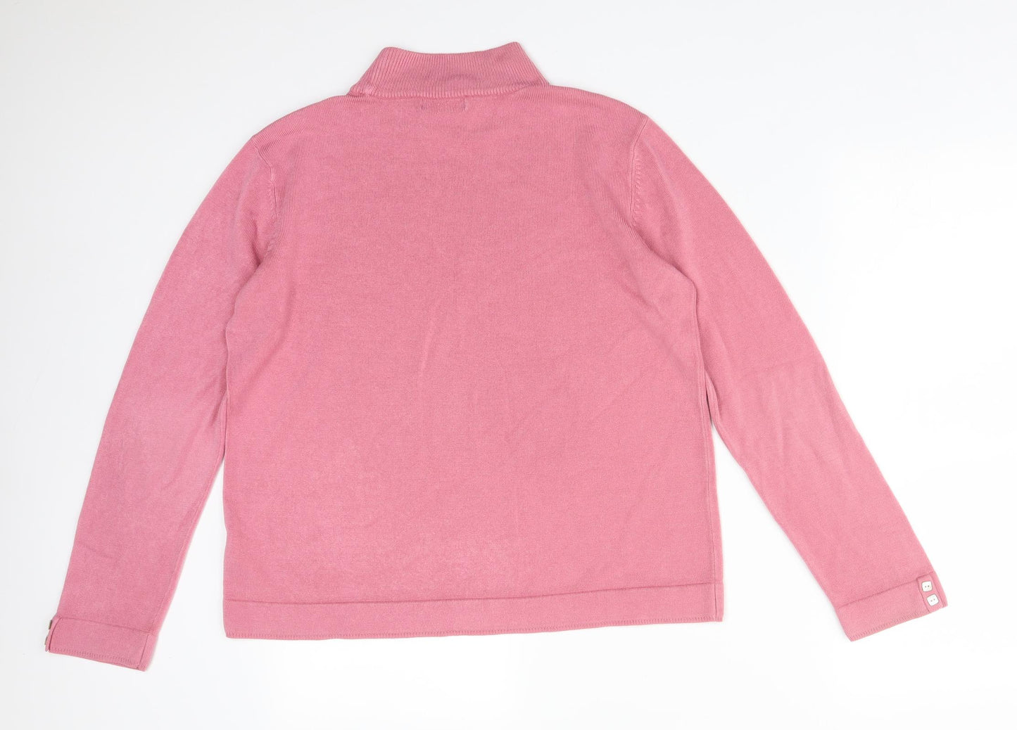 BM Womens Pink  Acrylic Basic T-Shirt Size M High Neck