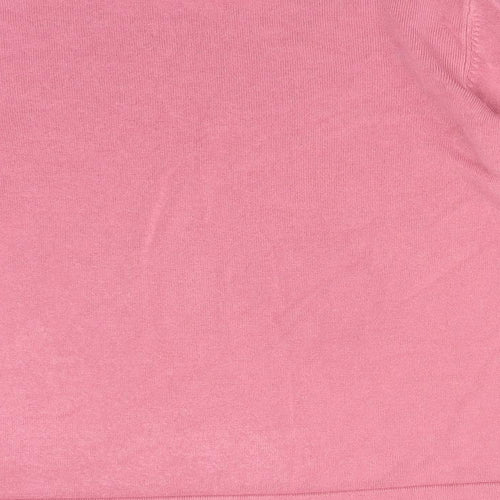 BM Womens Pink  Acrylic Basic T-Shirt Size M High Neck