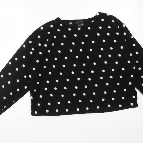 New Look Womens  Polka Dot Acrylic Basic T-Shirt Size M Crew Neck