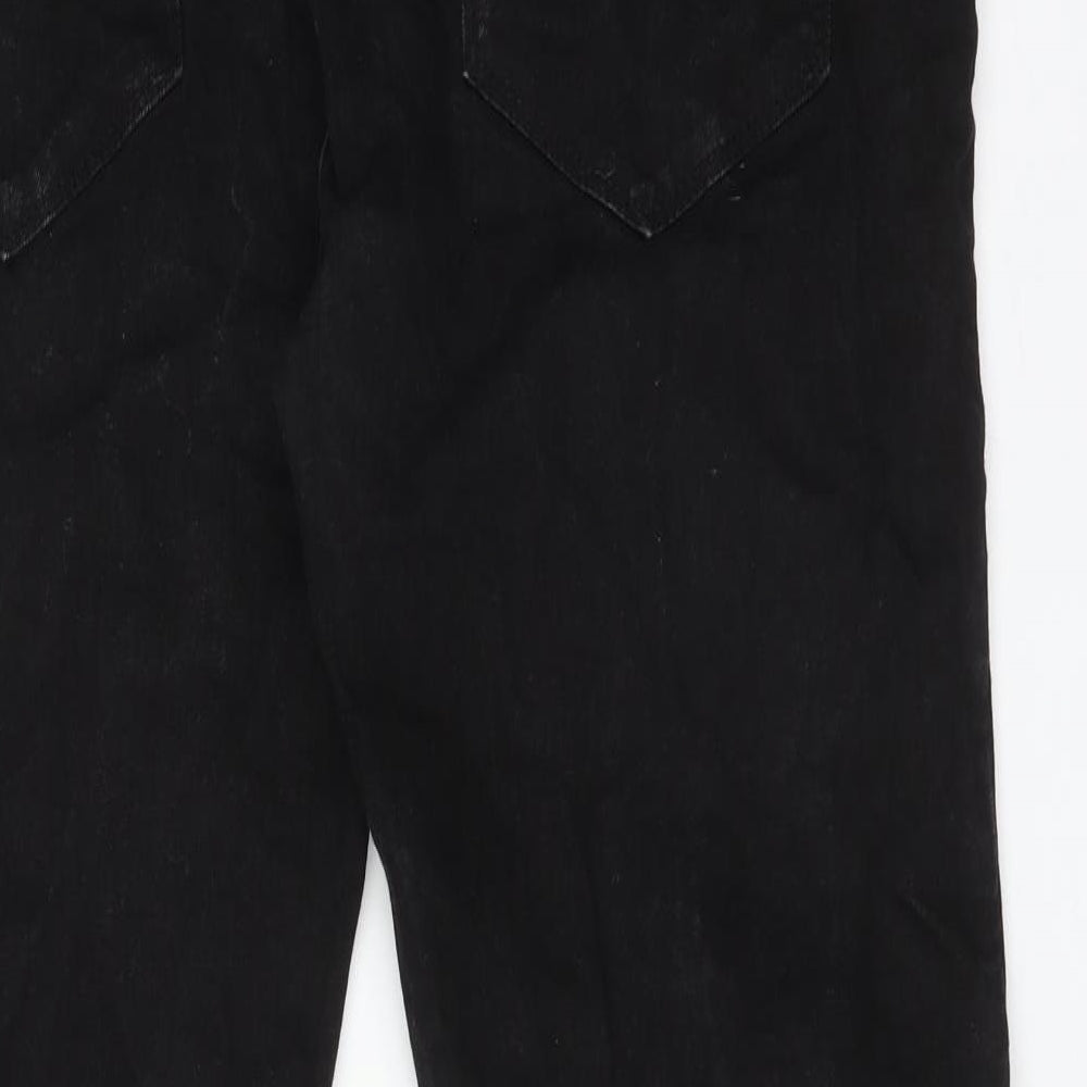 Peacocks Mens Black  Cotton Straight Jeans Size 38 L30 in Slim