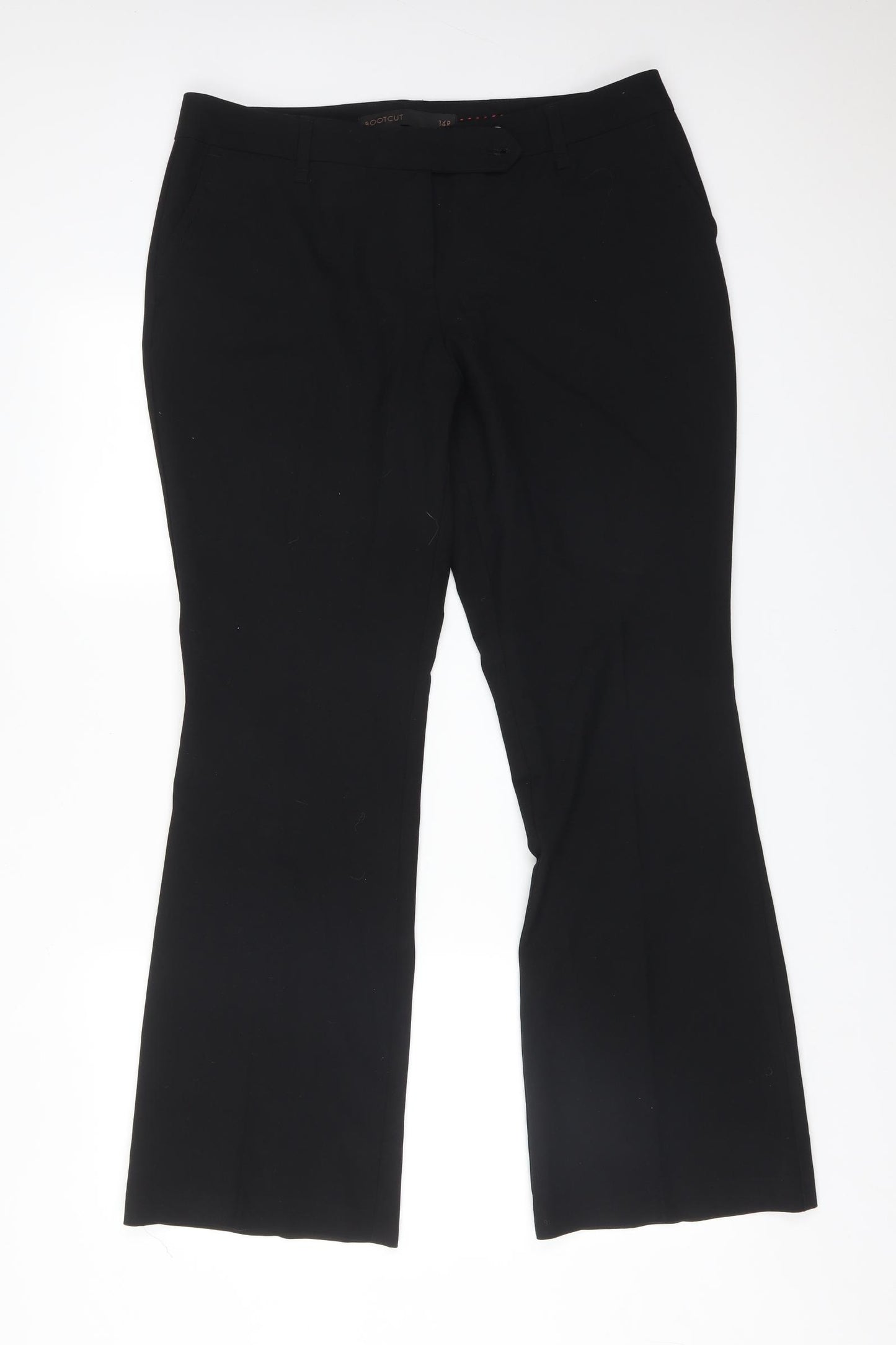 NEXT Womens Black  Polyester Dress Pants Trousers Size 14 L31 in Regular