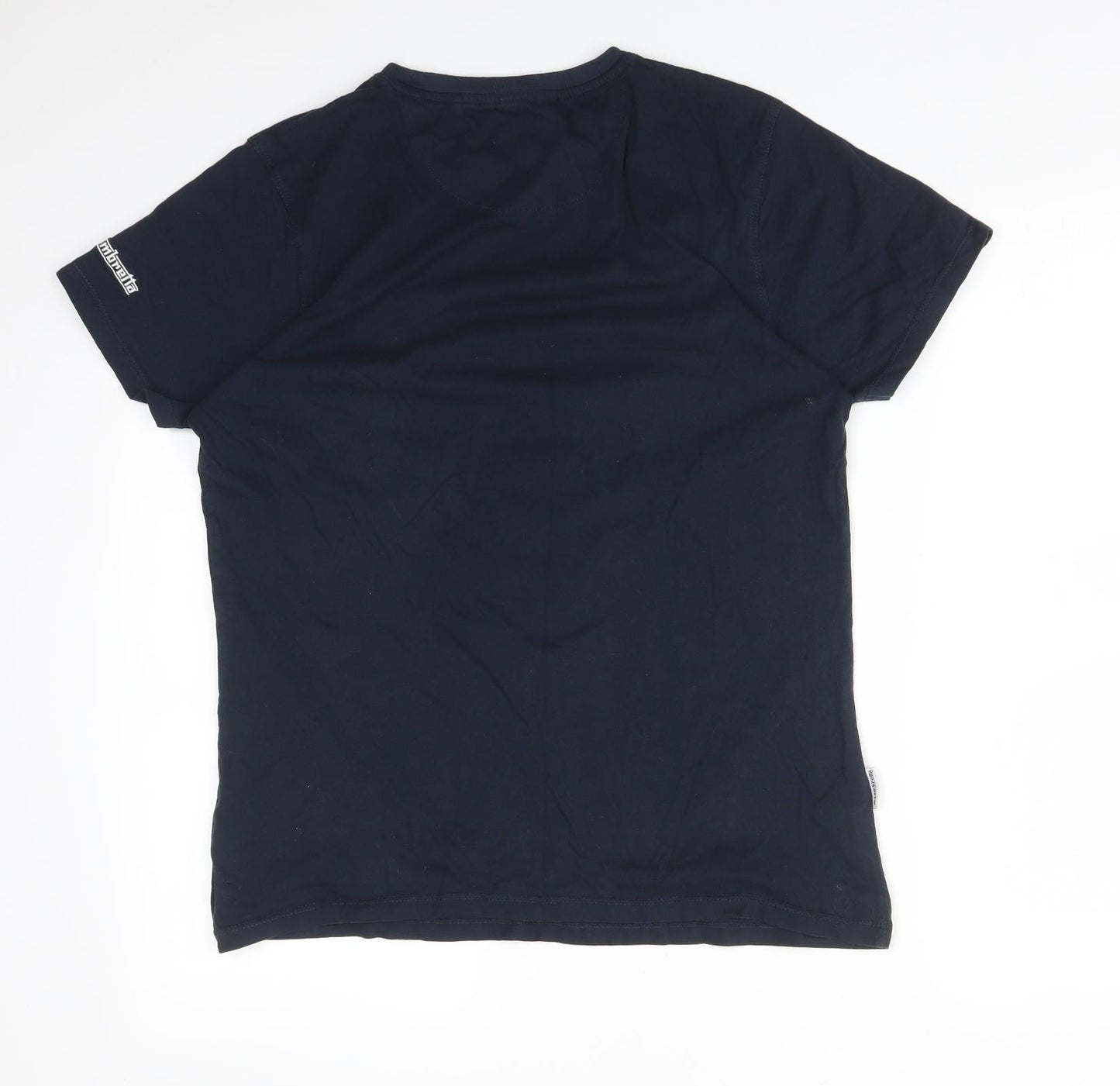 Lambretta Mens Blue  Cotton  T-Shirt Size M Round Neck