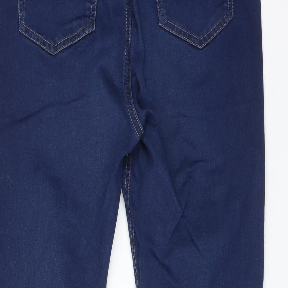 M&S Womens Blue  Cotton Jegging Leggings Size 14 L26 in