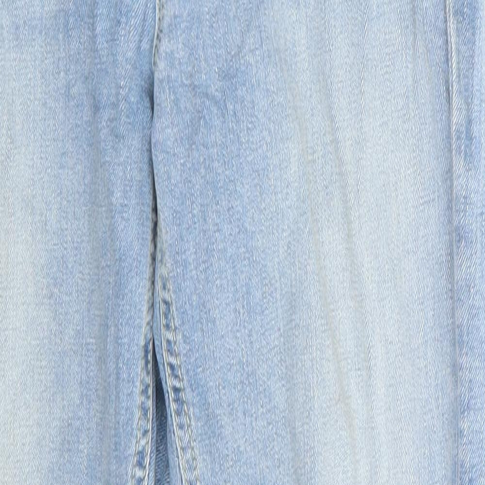 Jack Wills Womens Blue  Cotton Skinny Jeans  L25 in   - Super Skinny Light Blue Freyed Hems