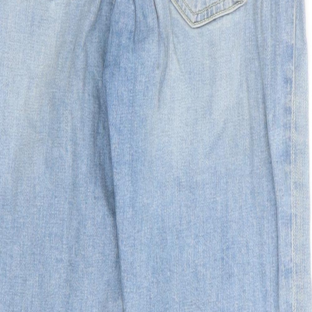 Jack Wills Womens Blue  Cotton Skinny Jeans  L25 in   - Super Skinny Light Blue Freyed Hems
