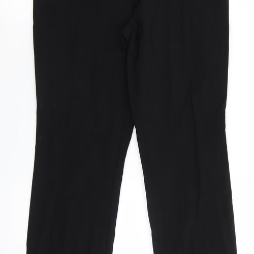 Papaya Womens Black  Viscose Trousers  Size 12 L28.5 in Regular
