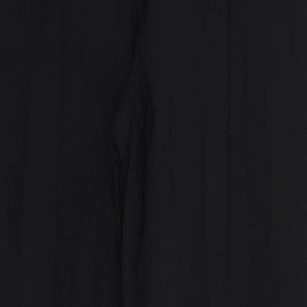Papaya Womens Black  Viscose Trousers  Size 12 L28.5 in Regular