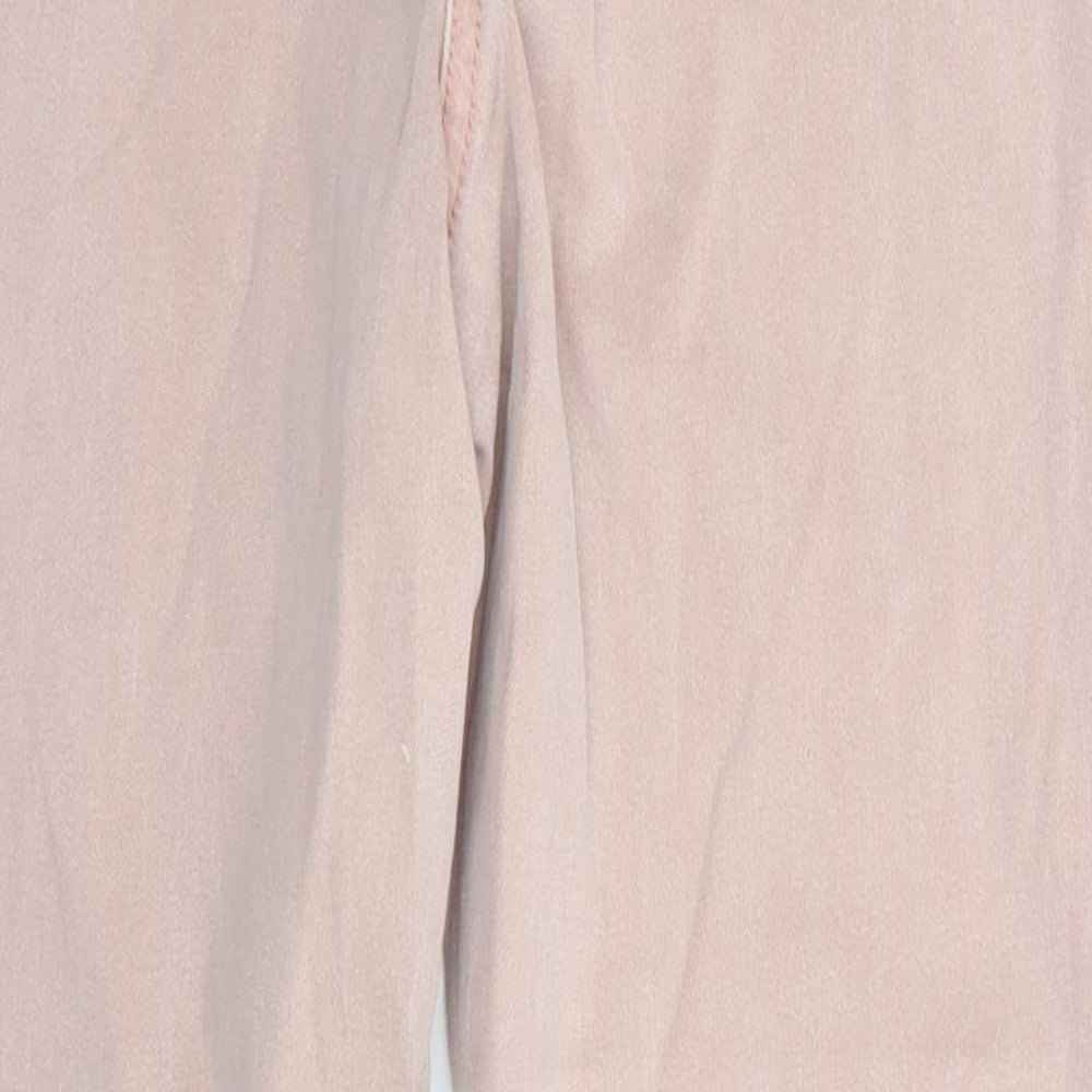 / Denim Womens Pink  Cotton Skinny Jeans Size 12 L26 in Regular  - Dusty Pink Freyed hems