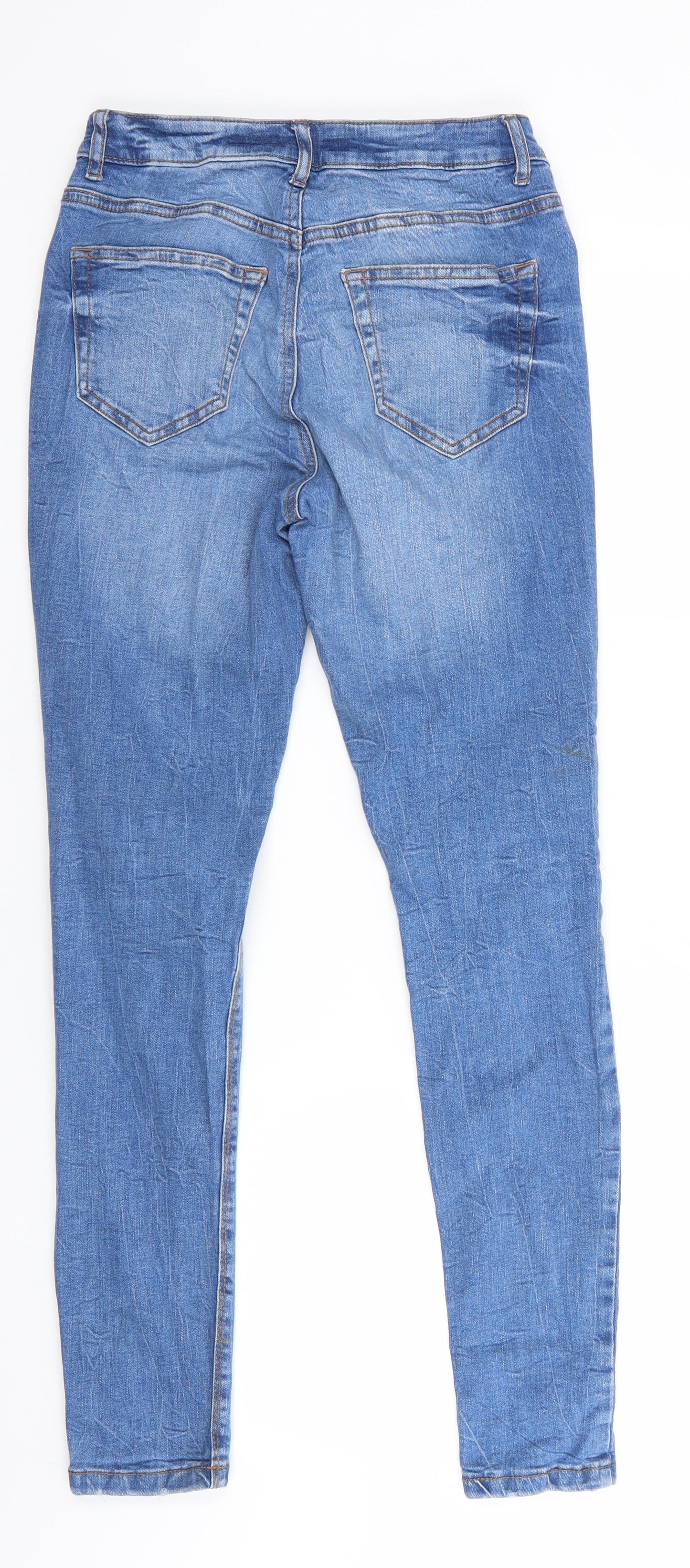 Denim Co Womens Blue  Cotton Skinny Jeans Size 10 L28 in Regular  - Mid Blue