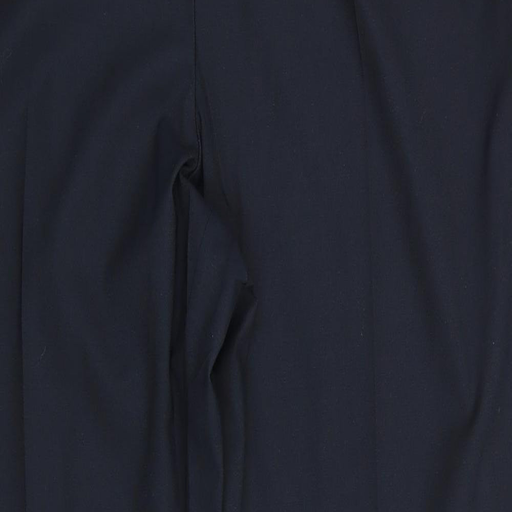 Marks and Spencer Womens Blue  Polyester Trousers  Size 20 L30 in Regular  - Size Zip