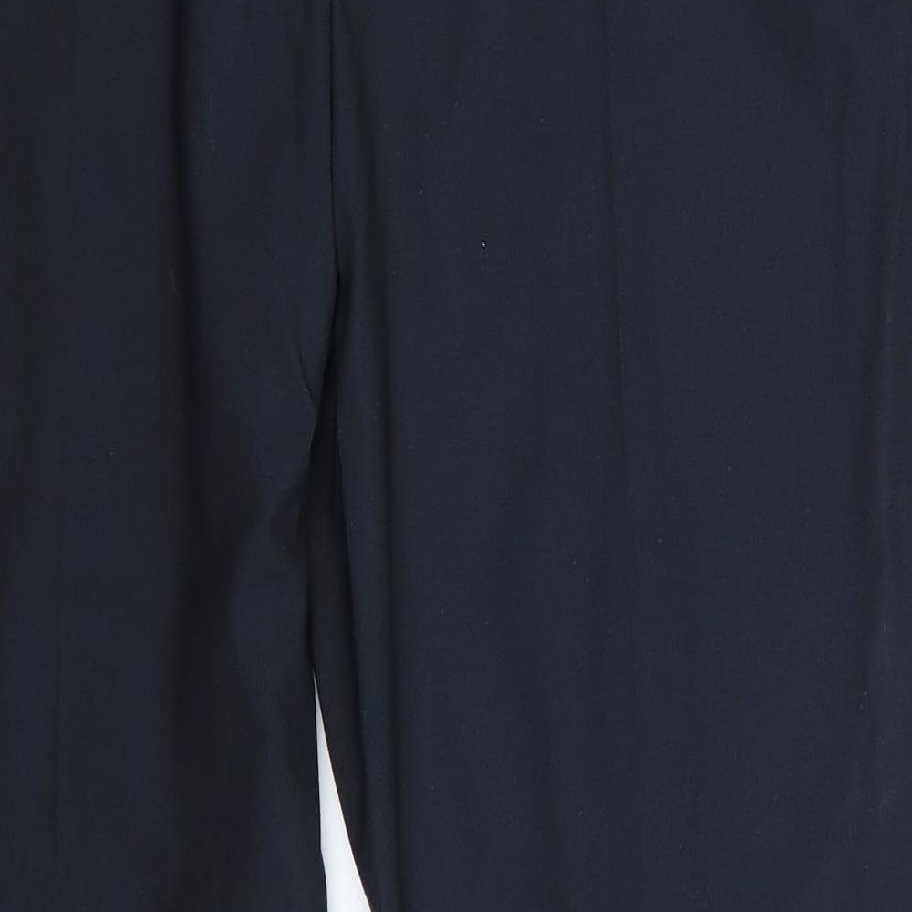 Marks and Spencer Womens Blue  Polyester Trousers  Size 20 L30 in Regular  - Size Zip