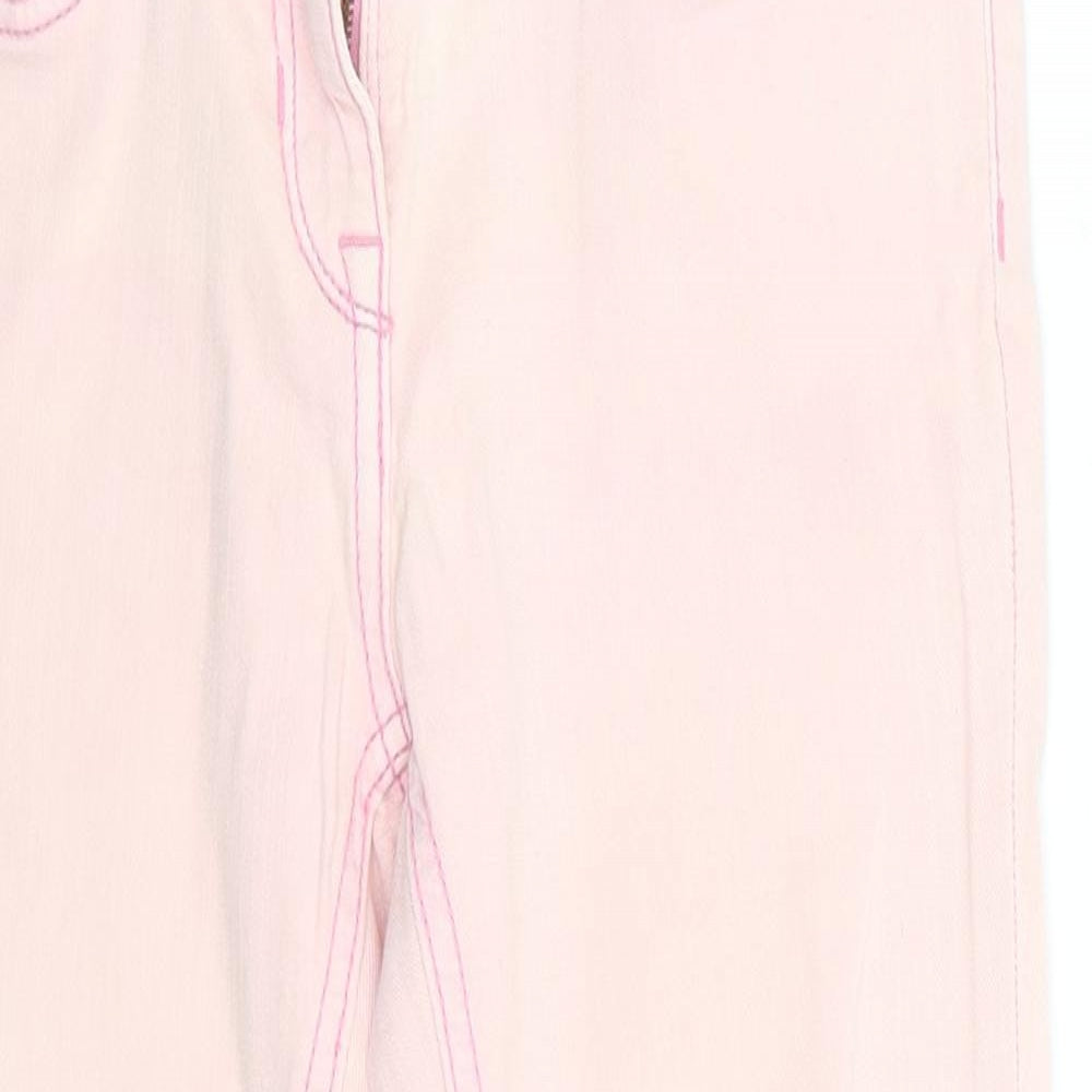 Made with Love Womens Pink  Cotton Cropped Jeans Size 6 L20 in Regular  - Pale pink
