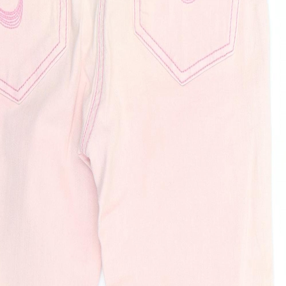 Made with Love Womens Pink  Cotton Cropped Jeans Size 6 L20 in Regular  - Pale pink