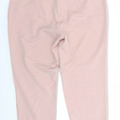 Florence and Fred Womens Pink  Polyester Capri Trousers Size 10 L25 in Regular  - Frilled pocket trims