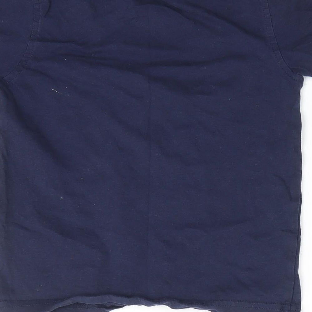 George Boys Blue Animal Print Cotton Basic T-Shirt Size 3-4 Years Round Neck  - Dinasour Navy Blue My Nana is a Superhero