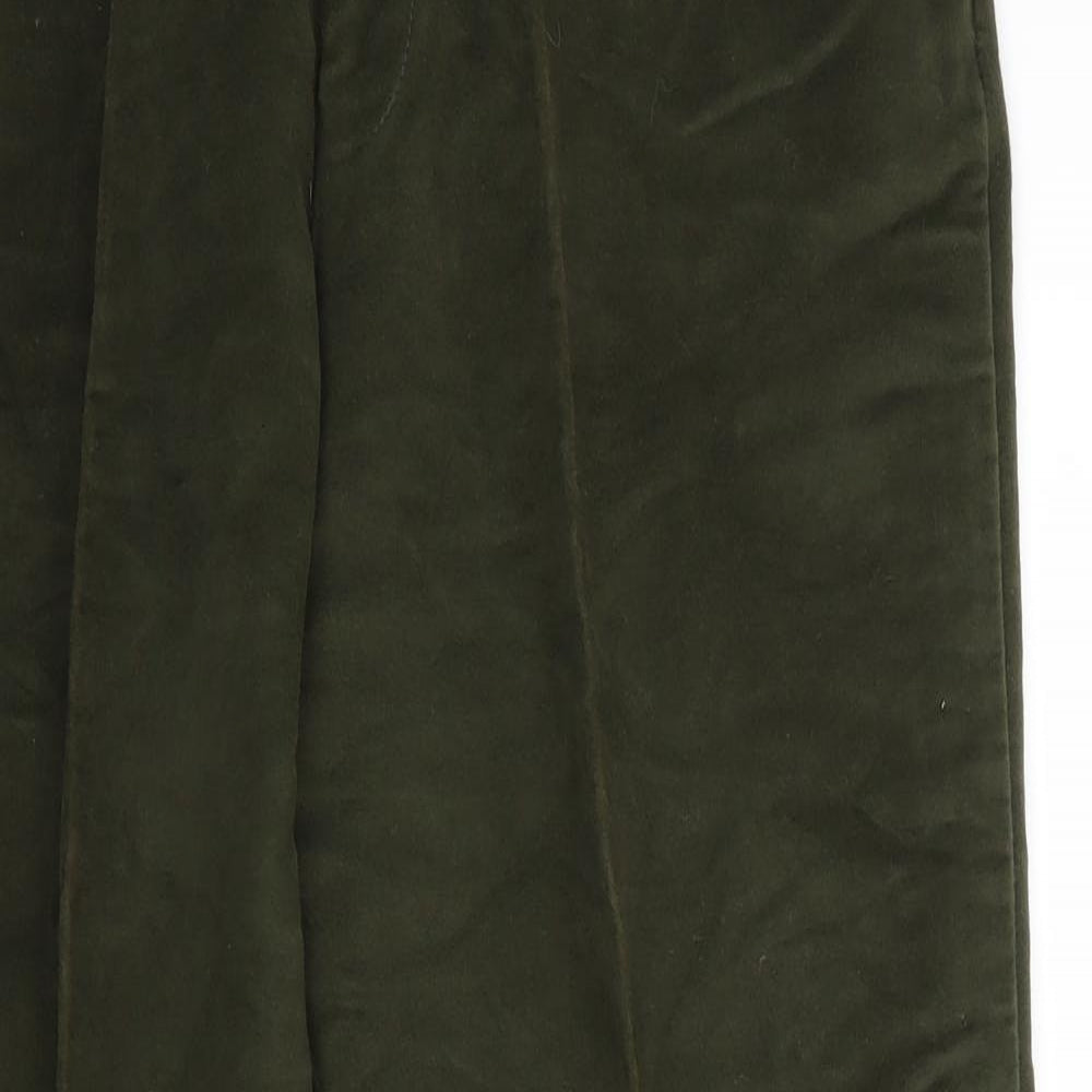 Preworn Mens Green  Cotton Trousers  Size 36 in L29 in Regular  - Mid Green Soft texture
