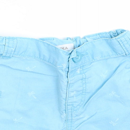 Victor Dodea Boys Blue Floral  Cargo Trousers Size 12 Months   - Palm Tree Print Back Elastication