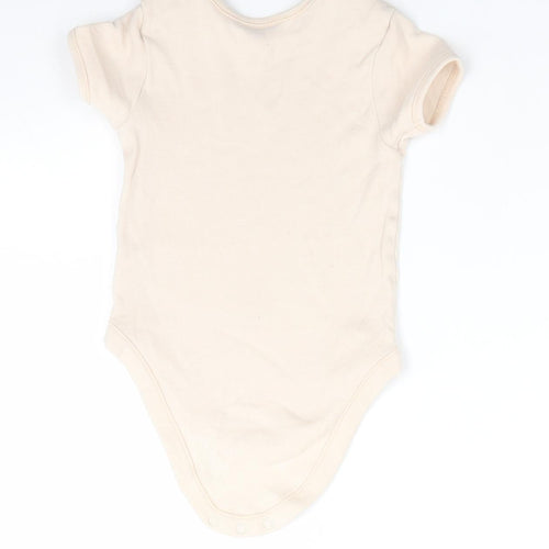 George Boys Beige Animal Print Cotton Romper One-Piece Size 18-24 Months   - Light beige Giraffe