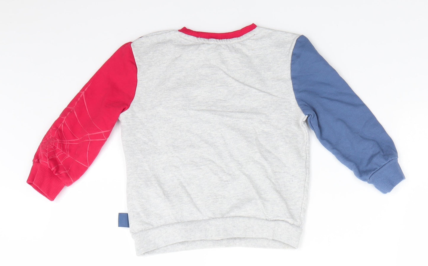 Marvel at George Boys Grey Animal Print Cotton Pullover Sweatshirt Size 3-4 Years   - Spider Man