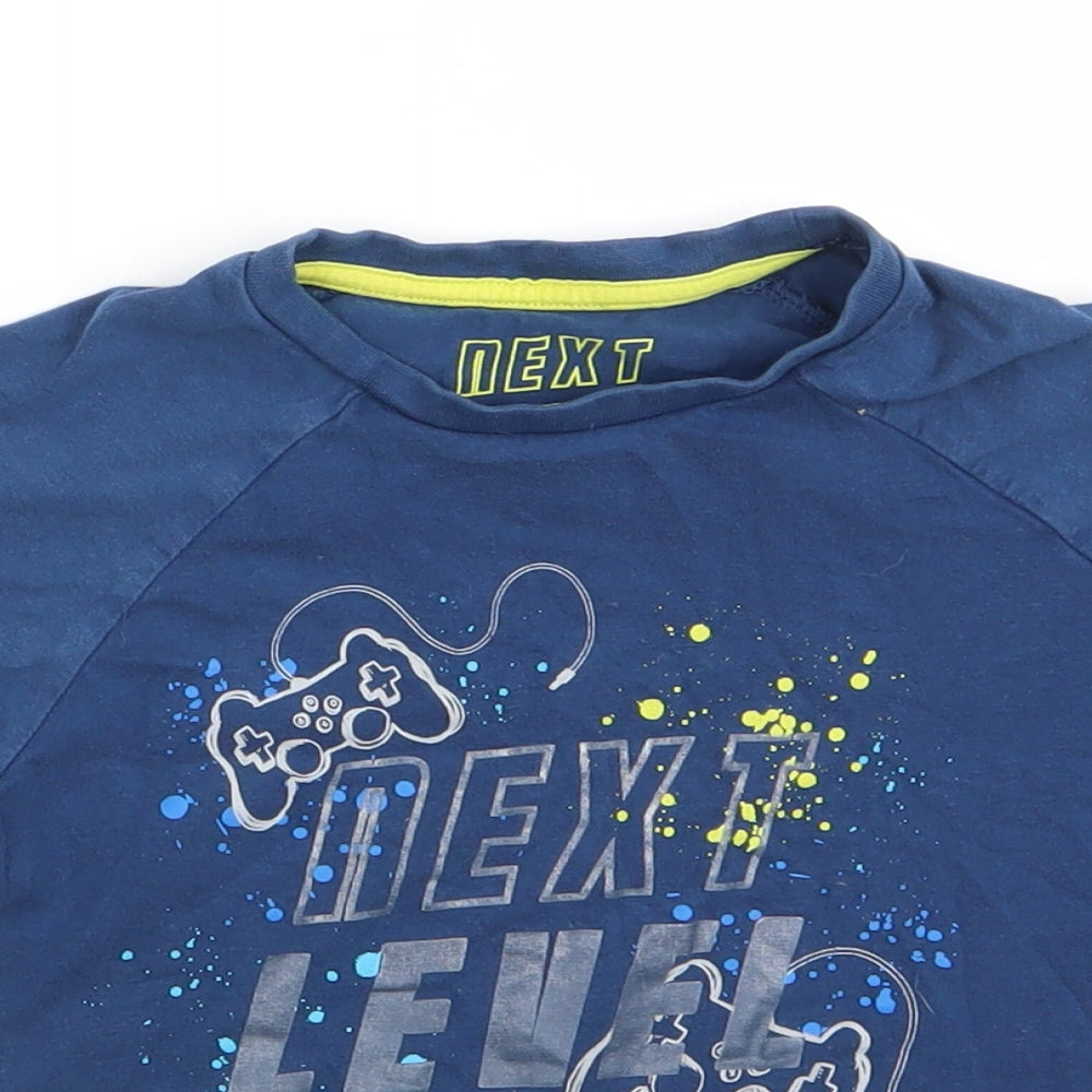 Next Level Boys Blue  Cotton Basic T-Shirt Size 5 Years Round Neck  - Games Console Next Level