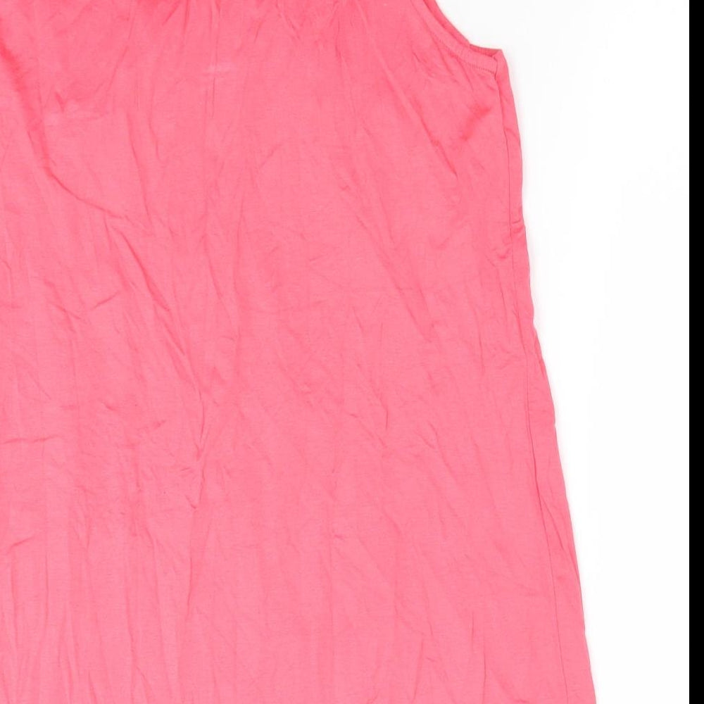 George Womens Orange  Viscose Tunic T-Shirt Size 14 V-Neck - Gathered neckline detail