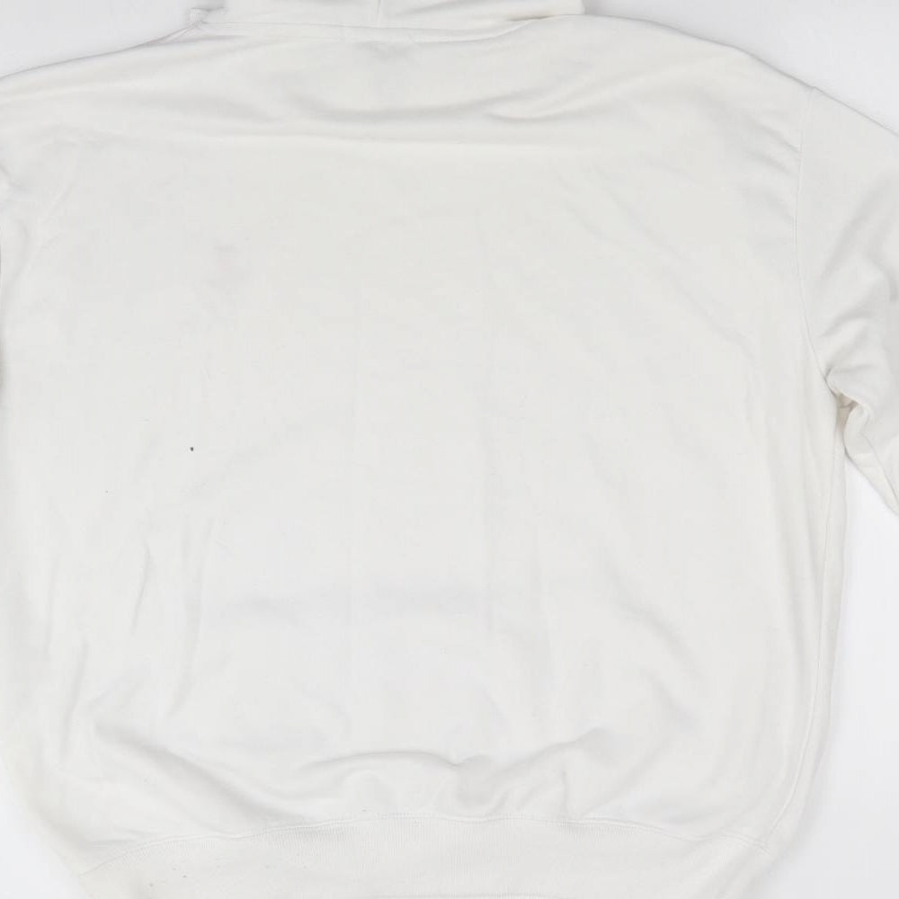 Boohoo Womens White Floral  Pullover Hoodie Size 6   - Rose Logo
