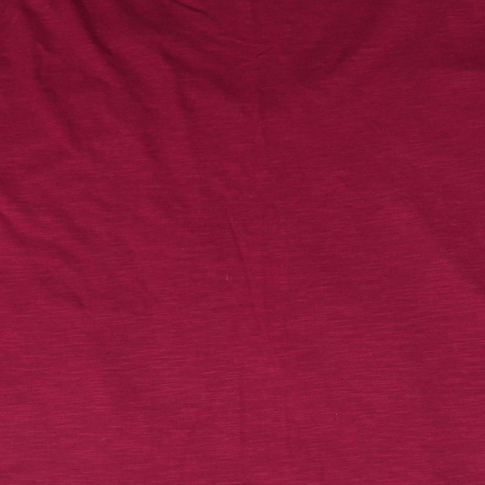 Indigo Womens Red  Cotton Tunic Blouse Size 18 V-Neck - Claret colour Detailed Trim Easticated Cuffs