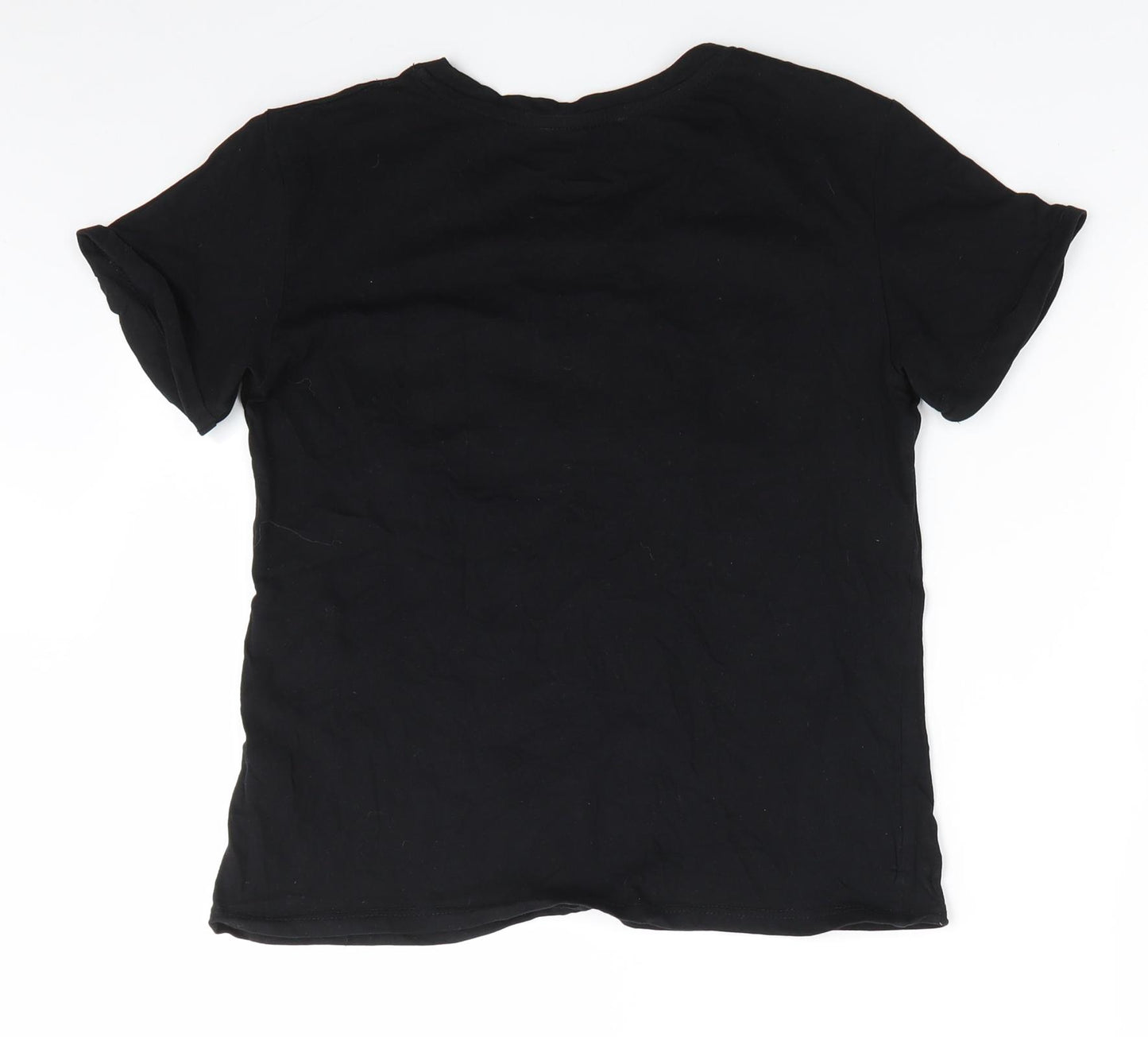 Terranova Womens Black   Basic T-Shirt Size XS Round Neck - Bella in Beads