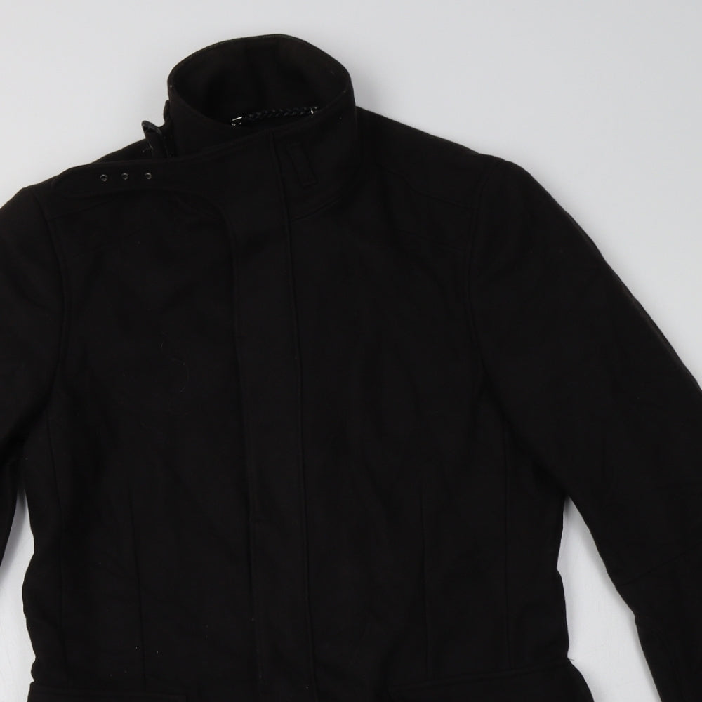 Reiss Womens Black   Biker Coat Size S