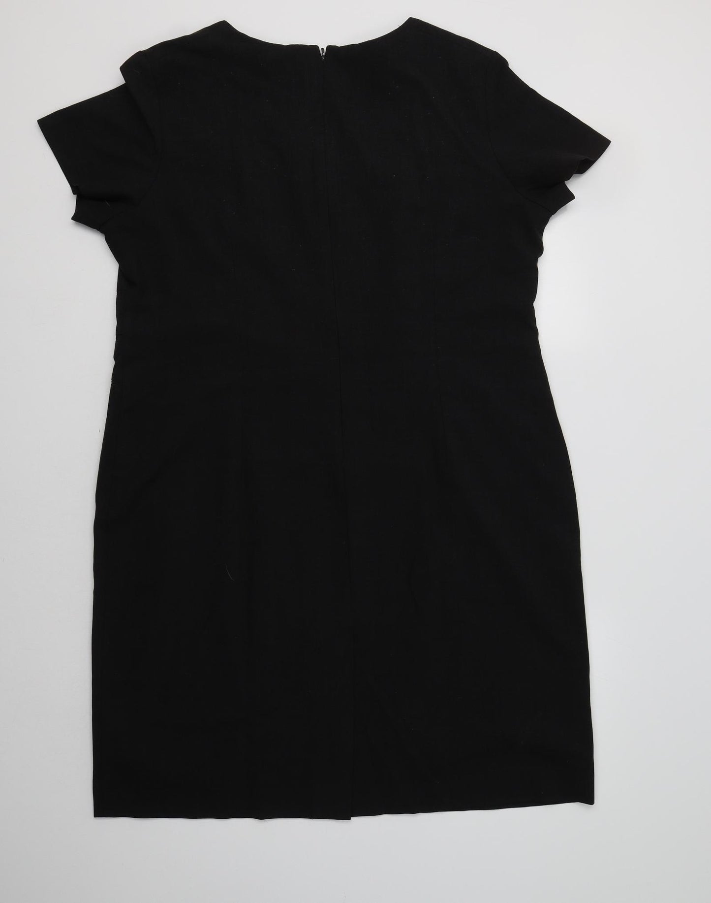 Simon Jersey Womens Black  Polyester Pencil Dress  Size 22  Square Neck