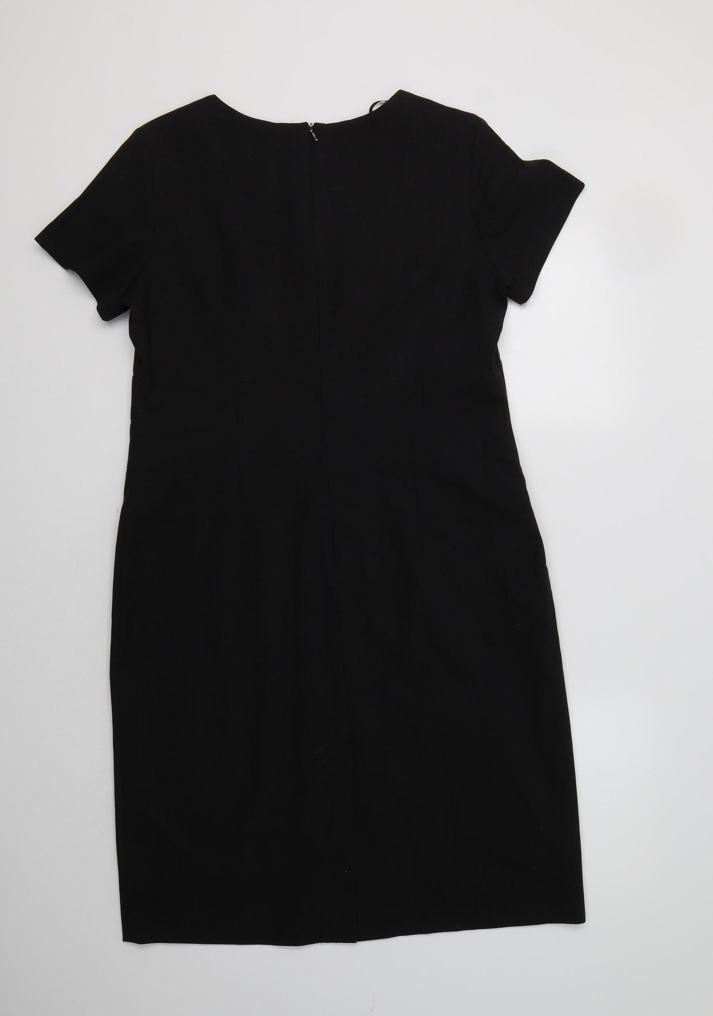 Simon Jersey Womens Black  Polyester Pencil Dress  Size 16