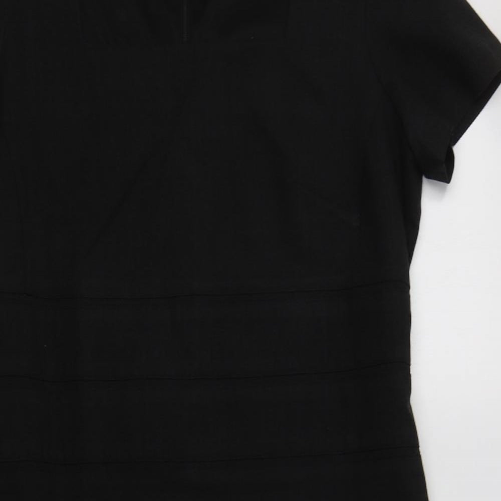 Simon Jersey Womens Black  Polyester Pencil Dress  Size 16