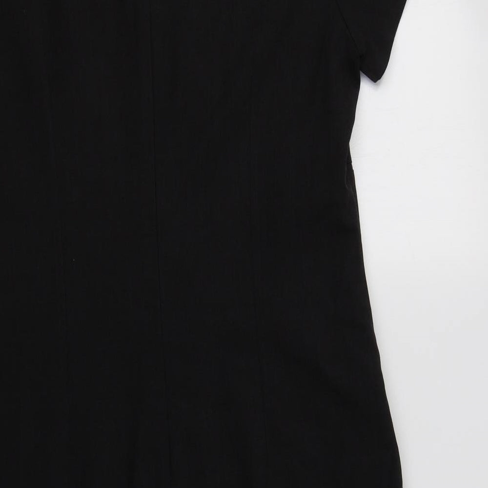 Simon Jersey Womens Black  Polyester Pencil Dress  Size 16