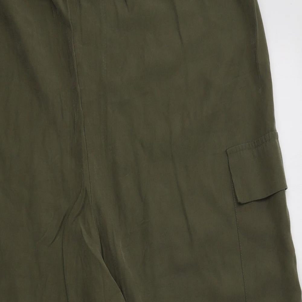 George Womens Green  Viscose Cargo Trousers Size 24 L28 in Regular