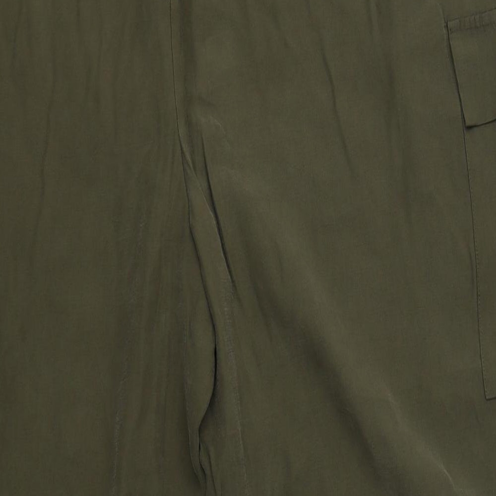 George Womens Green  Viscose Cargo Trousers Size 24 L28 in Regular