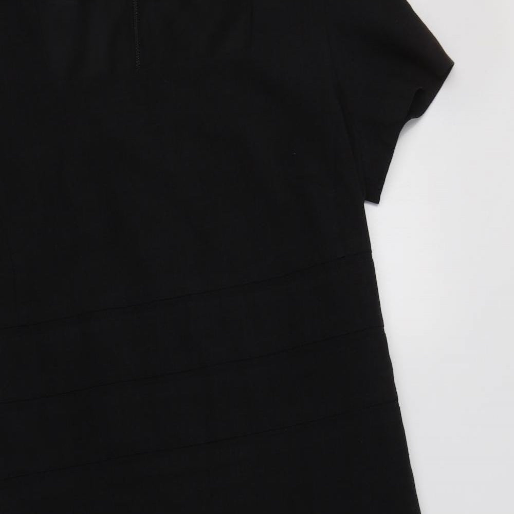 Simon Jersey Womens Black  Polyester Pencil Dress  Size 16  Square Neck