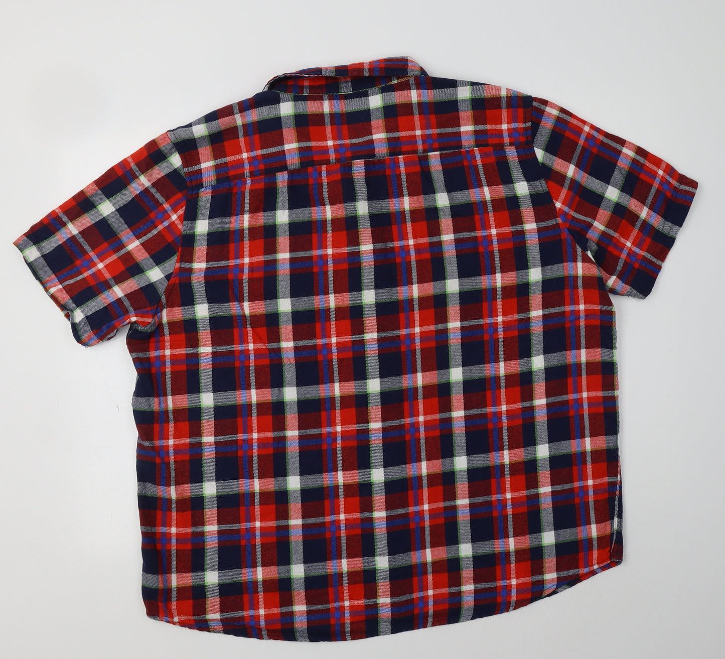 Boohoo Man Mens Multicoloured Check Cotton  Button-Up Size 3XL Collared
