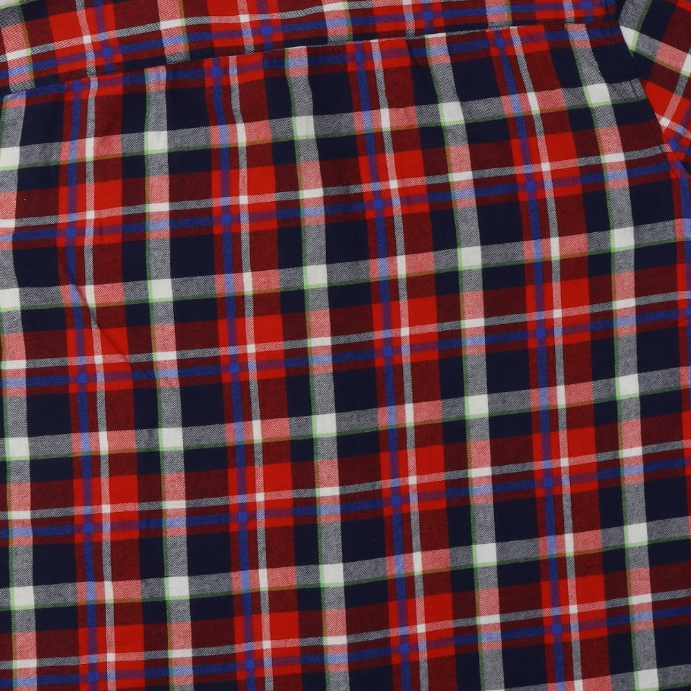 Boohoo Man Mens Multicoloured Check Cotton  Button-Up Size 3XL Collared